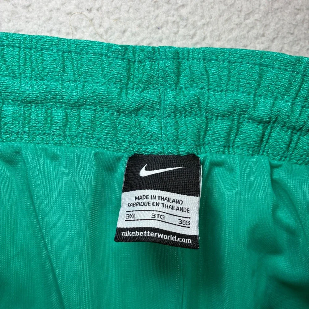 Y2K Nike Baggy Basketball Shorts Men 3XL Green Silky Loose Drawstring Athletic